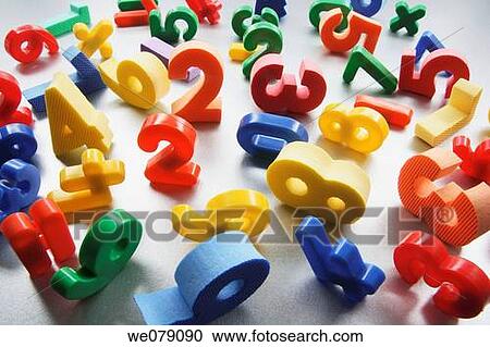 Stock Image - Plastic Numbers. Fotosearch