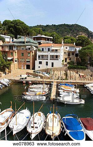 Stock Image - Port of Aiguablava Baix Emporda, Costa Brava, Catalonia, Spain. Fotosearch