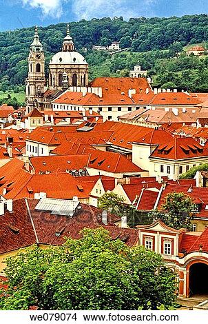 Picture - Rooftops, Prague. Czech Republic. Fotosearch