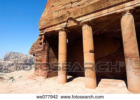 Royal Tombs, Petra, UNESCO Heritage Site, Jordan, Middle East View Large Photo Image Stock Image - Royal Tombs, Petra, UNESCO Heritage Site, Jordan, Middle East. Fotosearch