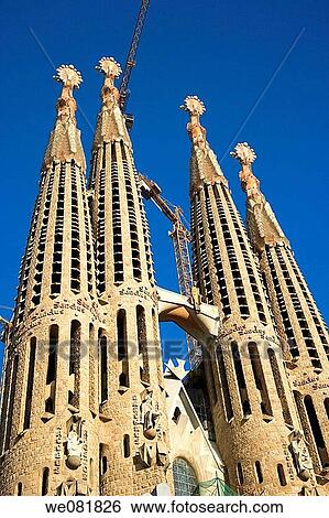 Sagrada Familia temple by Gaudi, Barcelona, Catalonia, Spain View Large Photo Image Stock Photograph - Sagrada Familia temple by Gaudi, Barcelona, Catalonia, Spain. Fotosearch