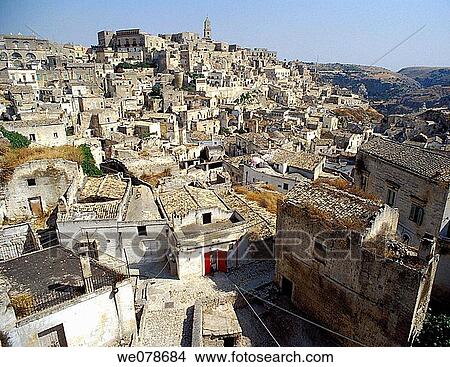 Picture - Sassi di Matera, old town of Matera. Basilicata, Italy. Fotosearch