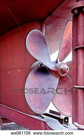 Ship propeller on a shipyard, Santander, Cantabria, Spain View Large Photo Image Stock Photograph - Ship propeller on a shipyard, Santander, Cantabria, Spain. Fotosearch