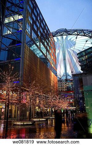 Sony Center, Postdamer Platz, Berlin, Germany, Europe View Large Photo Image Stock Photo - Sony Center, Postdamer Platz, Berlin, Germany, Europe. Fotosearch