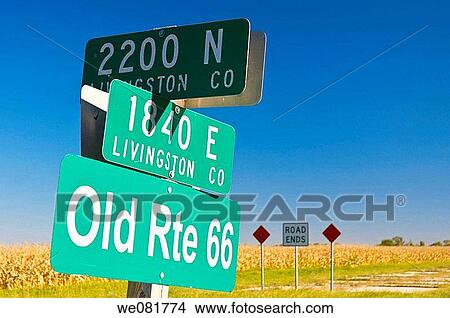 USA Illinois Route 66 Odell Disused sections of Route 66 View Large Photo Image Picture - USA Illinois Route 66 Odell Disused sections of Route 66. Fotosearch