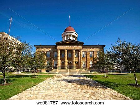Stock Photo - USA Illinois Springfield Old Capitol Building. Fotosearch