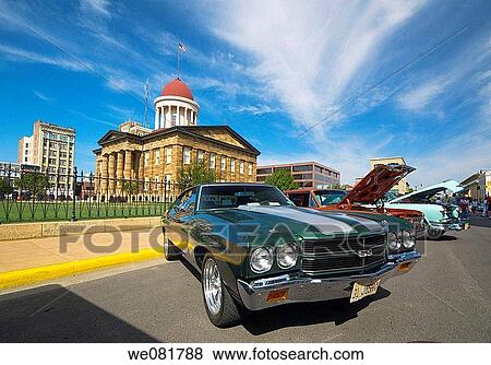 USA Illinois Springfield Old Capitol Building and Classic Cars during Route 66 Festival View Large Photo Image Stock Photo - USA Illinois Springfield Old Capitol Building and Classic Cars during Route 66 Festival. Fotosearch