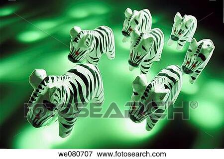 Zebra Figurines View Large Photo Image Stock Photo - Zebra Figurines. Fotosearch