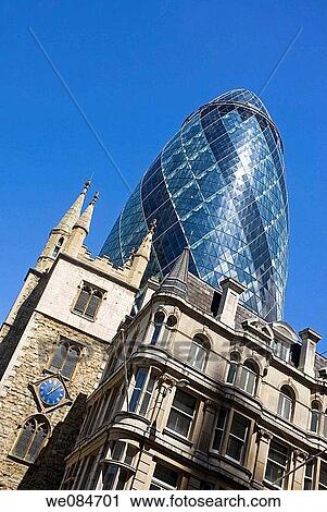 30 St Mary Axe The Gherkin, London, England, UK View Large Photo Image Stock Image - 30 St Mary Axe The Gherkin, London, England, UK. Fotosearch