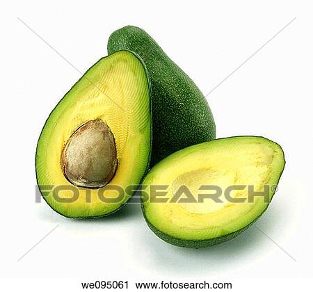 a cut and a whole avocado on white background View Large Photo Image Stock Image - a cut and a whole avocado on white background. Fotosearch