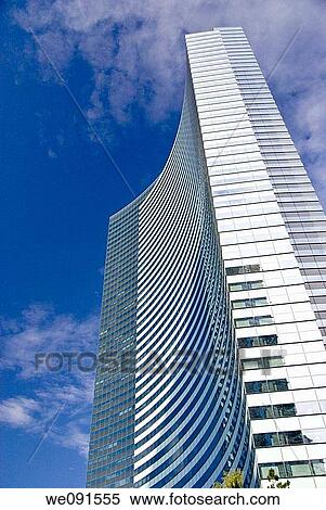 A high-rise hotel glistens against blue sky at CityCenter, Las Vegas, Nevada View Large Photo Image Stock Photography - A high-rise hotel glistens against blue sky at CityCenter, Las Vegas, Nevada. Fotosearch