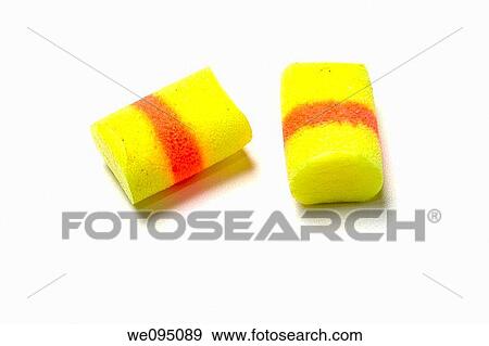 A pair of yellow earplugs used to reduce noise including noise caused by snoring View Large Photo Image Stock Photo - A pair of yellow earplugs used to reduce noise including noise caused by snoring. Fotosearch