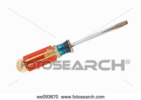 A well used flat tip screw driver on a white background View Large Photo Image Stock Image - A well used flat tip screw driver on a white background. Fotosearch