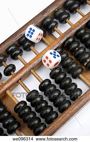 Abacus and dice View Large Photo Image Picture - Abacus and dice. Fotosearch