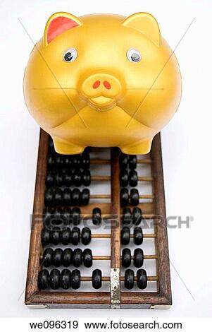 Abacus and Piggy bank View Large Photo Image Stock Photo - Abacus and Piggy bank. Fotosearch