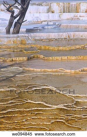Abstract of travertine pool ledges at the Main Terrace at Mammoth Hot Springs Yellowstone Park in winter View Large Photo Image Stock Photography - Abstract of travertine pool ledges at the Main Terrace at Mammoth Hot Springs Yellowstone Park in winter. Fotosearch