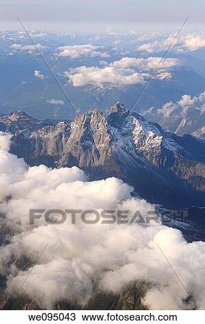 Stock Image - Aerial view of Mount Judge Howay British Columbia Canada in the coastal mountains. Fotosearch