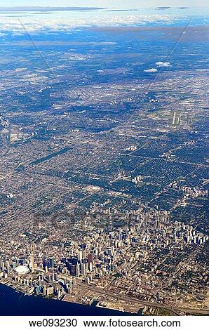 Aerial view of North York and downtown Toronto with highrise towers View Large Photo Image Stock Image - Aerial view of North York and downtown Toronto with highrise towers. Fotosearch