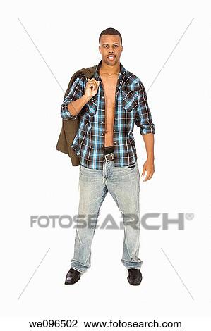 African American male standing on a white background View Large Photo Image Stock Image - African American male standing on a white background. Fotosearch