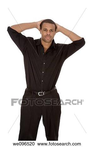 African American male standing on a white background View Large Photo Image Stock Image - African American male standing on a white background. Fotosearch