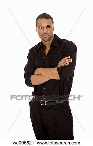 African American male standing on a white background View Large Photo Image Stock Image - African American male standing on a white background. Fotosearch
