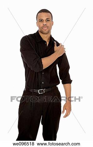 African American male standing on a white background View Large Photo Image Stock Photo - African American male standing on a white background. Fotosearch