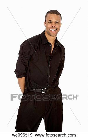 African American male standing on a white background View Large Photo Image Stock Photo - African American male standing on a white background. Fotosearch