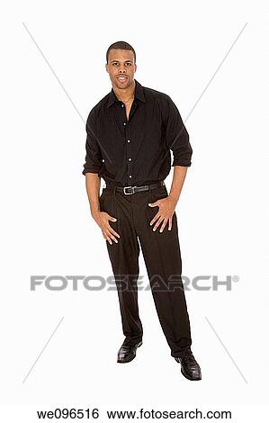 African American male standing on a white background View Large Photo Image Stock Photograph - African American male standing on a white background. Fotosearch