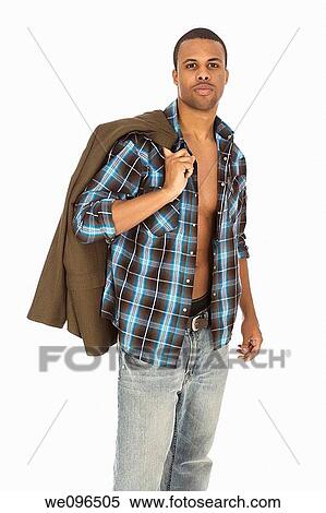 African American male standing on a white background View Large Photo Image Stock Photography - African American male standing on a white background. Fotosearch