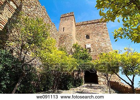 Stock Image - Alcazaba of Malaga. Andalucia. Spain.. Fotosearch