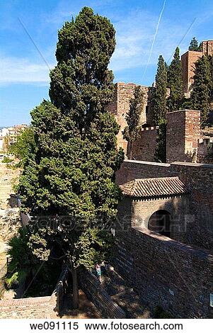 Alcazaba of Malaga. Andalucia. Spain. View Large Photo Image Stock Photography - Alcazaba of Malaga. Andalucia. Spain.. Fotosearch