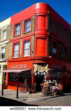 Alice's antique shop in Portobello Road in Notting Hill, London View Large Photo Image Stock Image - Alice's antique shop in Portobello Road in Notting Hill, London. Fotosearch