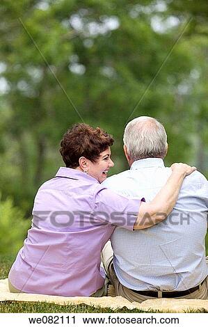 Stock Image - amusement, bonding, bond, back view, affection. Fotosearch