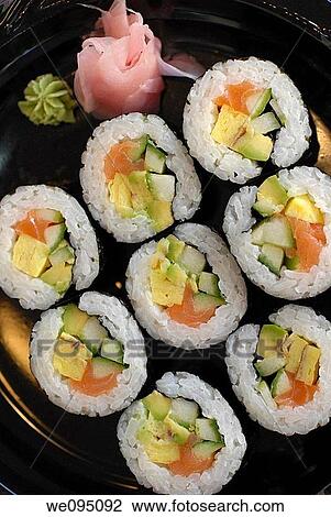 An assortment of Sushi to be served View Large Photo Image Stock Image - An assortment of Sushi to be served. Fotosearch