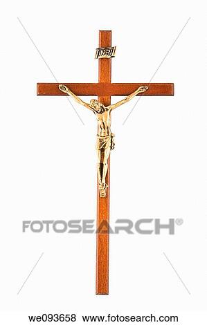 An old Wooden Crucific on a white background View Large Photo Image Stock Photo - An old Wooden Crucific on a white background. Fotosearch