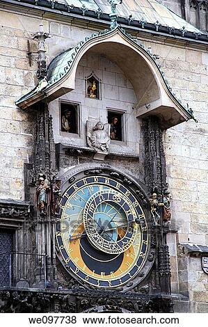 Astronomical clock, Old Town Hall Prague Czech Republic View Large Photo Image Stock Photo - Astronomical clock, Old Town Hall Prague Czech Republic. Fotosearch