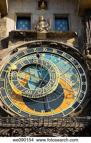 Astronomical Clock Orloj at Staromestska Radnice the Old Town Hall in Prague Czech Republic Europe View Large Photo Image Picture - Astronomical Clock Orloj at Staromestska Radnice the Old Town Hall in Prague Czech Republic Europe. Fotosearch
