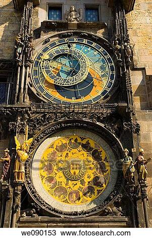 Astronomical Clock Orloj at Staromestska Radnice the Old Town Hall in Prague Czech Republic Europe View Large Photo Image Stock Image - Astronomical Clock Orloj at Staromestska Radnice the Old Town Hall in Prague Czech Republic Europe. Fotosearch