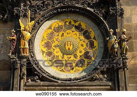 Astronomical Clock Orloj at Staromestska Radnice the Old Town Hall in Prague Czech Republic Europe View Large Photo Image Stock Photography - Astronomical Clock Orloj at Staromestska Radnice the Old Town Hall in Prague Czech Republic Europe. Fotosearch