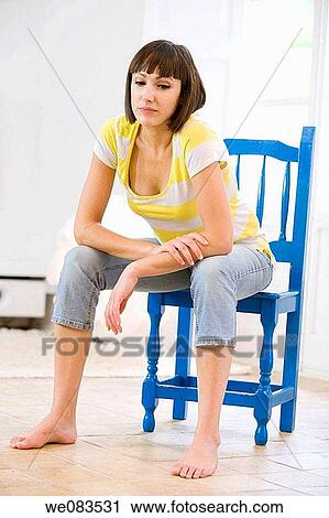 at-home, brunette, barefoot, absorbed View Large Photo Image Stock Image - at-home, brunette, barefoot, absorbed. Fotosearch