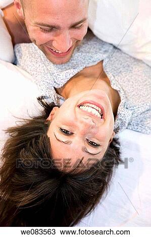 at-home, brunette, bed, amusement View Large Photo Image Stock Image - at-home, brunette, bed, amusement. Fotosearch