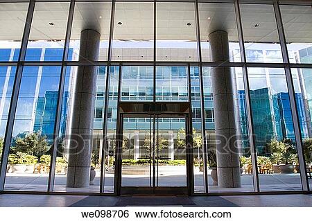 Attractive Courtyard Patio Area As Seen Through The Glass Front