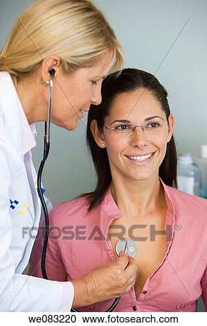 auscultation, brunette, blond, auscultate View Large Photo Image Stock Image - auscultation, brunette, blond, auscultate. Fotosearch