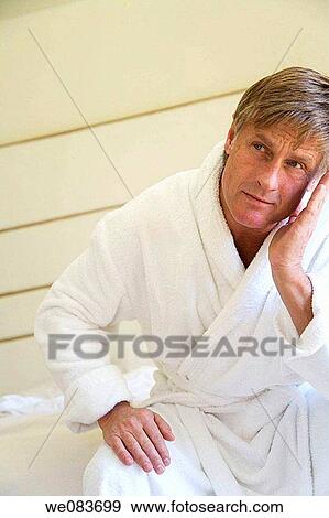 baby boomer, bathrobe, bed, bedroom View Large Photo Image Stock Photo - baby boomer, bathrobe, bed, bedroom. Fotosearch