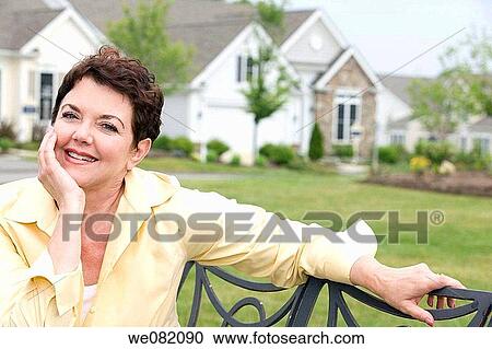 baby boomer, bench, brunette, contemporary View Large Photo Image Stock Image - baby boomer, bench, brunette, contemporary. Fotosearch