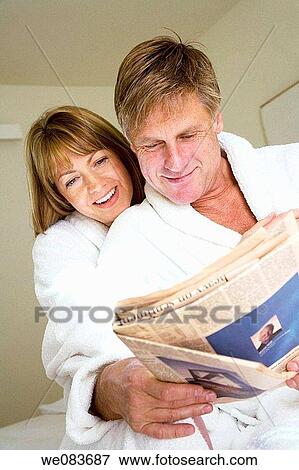 baby boomer, bond, bedroom, bathrobe, affection View Large Photo Image Stock Photo - baby boomer, bond, bedroom, bathrobe, affection. Fotosearch