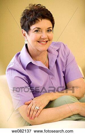 baby boomer, brunette, at-home View Large Photo Image Stock Photo - baby boomer, brunette, at-home. Fotosearch