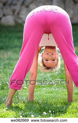 back view, blond, barefoot, amusing View Large Photo Image Stock Photo - back view, blond, barefoot, amusing. Fotosearch