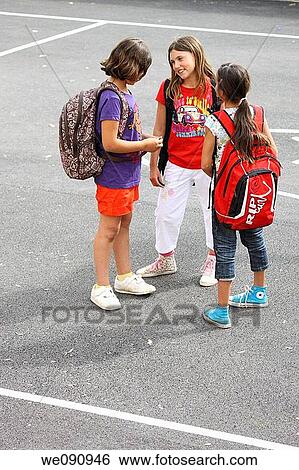 backpack, chat, child, companion, contemporary View Large Photo Image Stock Photograph - backpack, chat, child, companion, contemporary. Fotosearch