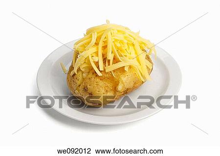 Baked potato with cheddar cheese View Large Photo Image Stock Image - Baked potato with cheddar cheese. Fotosearch